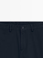 100% cotton slim fit trousers