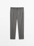 Relaxed fit trousers with darts