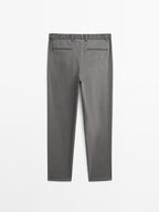 Relaxed fit trousers with darts