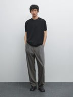 Relaxed fit trousers with darts