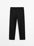 100% linen jogger fit trousers