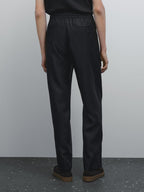 100% linen jogger fit trousers