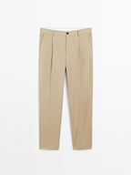 Relaxed-fit trousers with dart detail