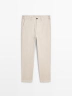 Slim fit corduroy trousers