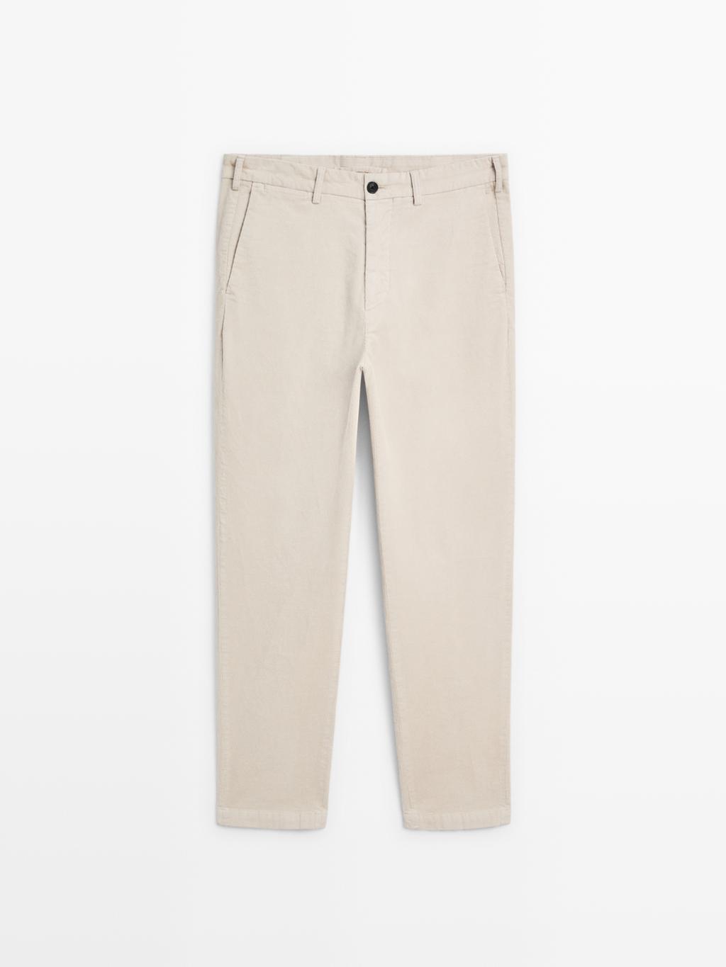 Slim fit corduroy trousers