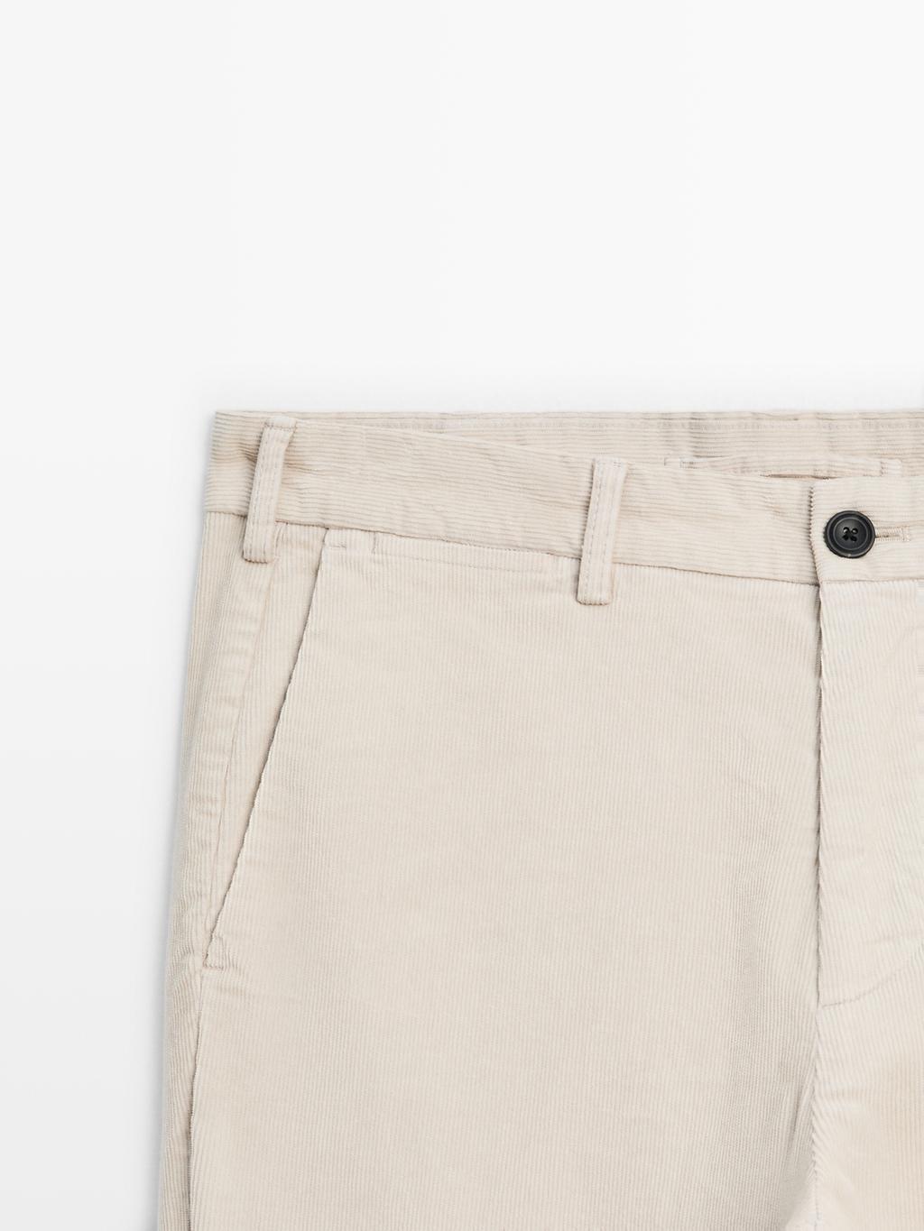 Slim fit corduroy trousers