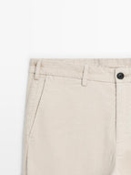 Slim fit corduroy trousers
