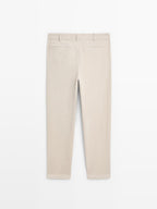 Slim fit corduroy trousers