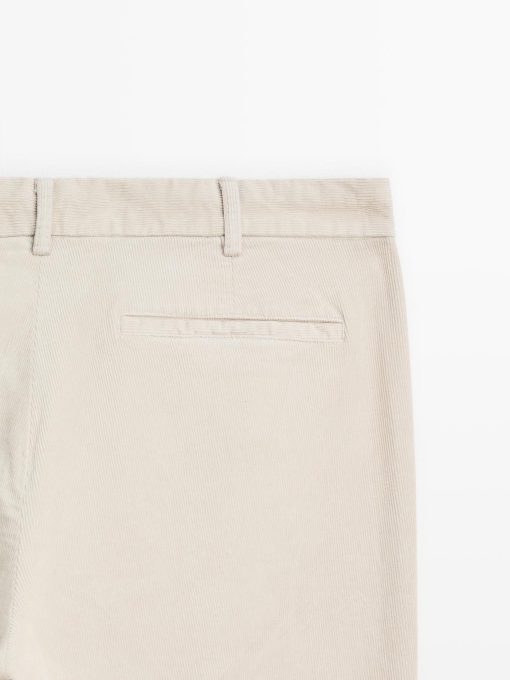 Slim fit corduroy trousers