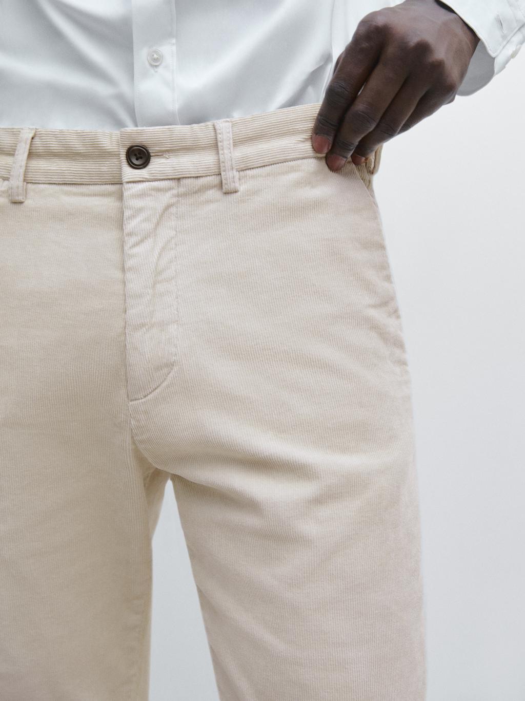 Slim fit corduroy trousers