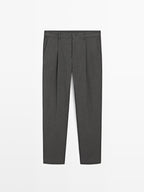 Relaxed fit pinstripe trousers