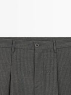 Relaxed fit pinstripe trousers