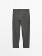 Relaxed fit pinstripe trousers