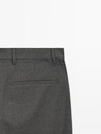 Relaxed fit pinstripe trousers