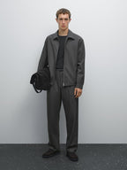 Relaxed fit pinstripe trousers