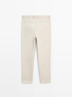 100% cotton relaxed fit trousers