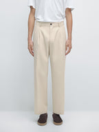 100% cotton relaxed fit trousers