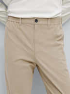 Cotton blend jogger fit trousers