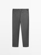 Jogger fit trousers with textured detail