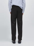 Straight-leg check texture trousers