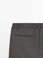 100% wool trousers with elasticated waistband