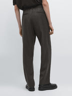 100% wool trousers with elasticated waistband