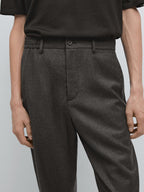 100% wool trousers with elasticated waistband