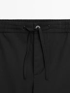 100% cotton jogger fit trousers