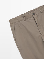 Jogger fit poplin trousers