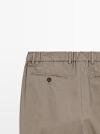 Jogger fit poplin trousers