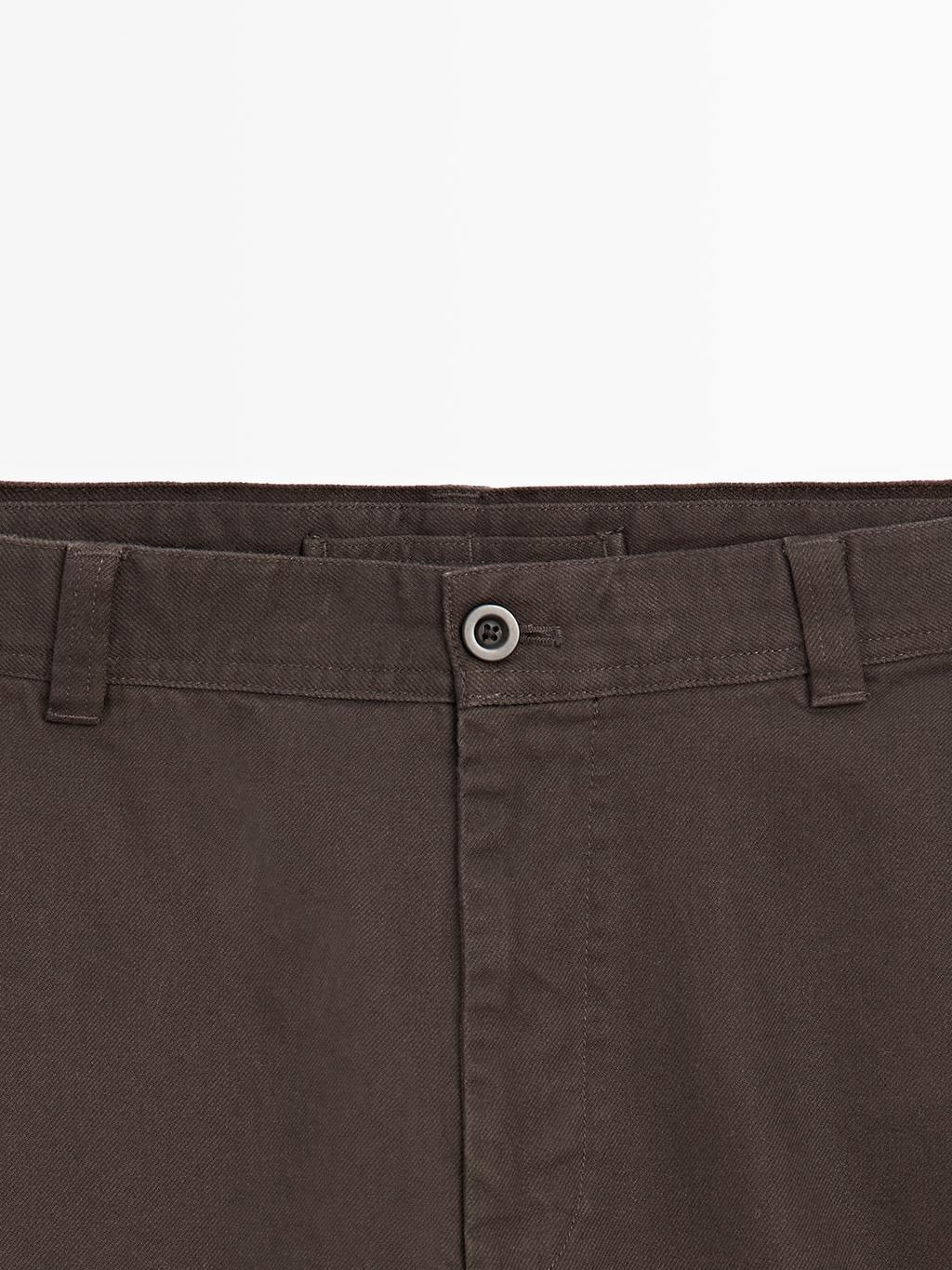 100% cotton wide-leg trousers