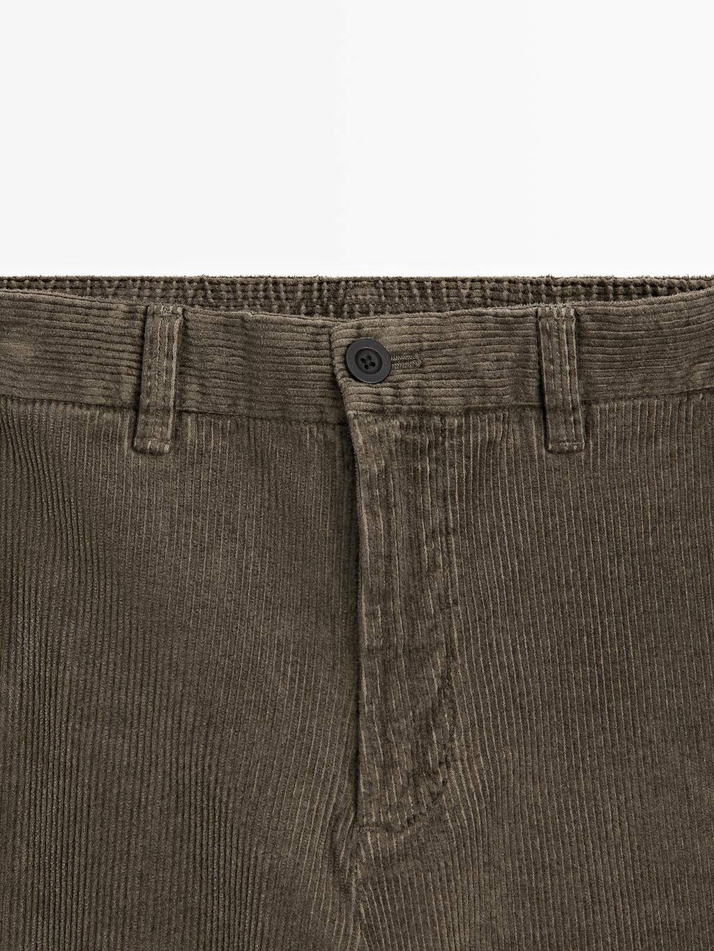 Straight-leg corduroy trousers