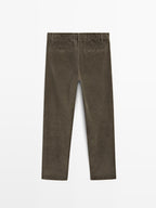 Straight-leg corduroy trousers