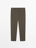 Total look wool blend trousers