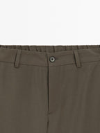 Total look wool blend trousers