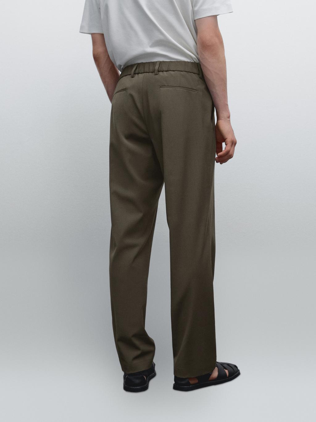 Total look wool blend trousers