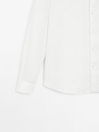 Slim fit linen blend shirt