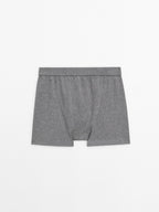 Plain cotton blend boxers