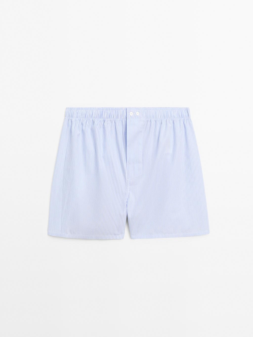 100% cotton striped boxers