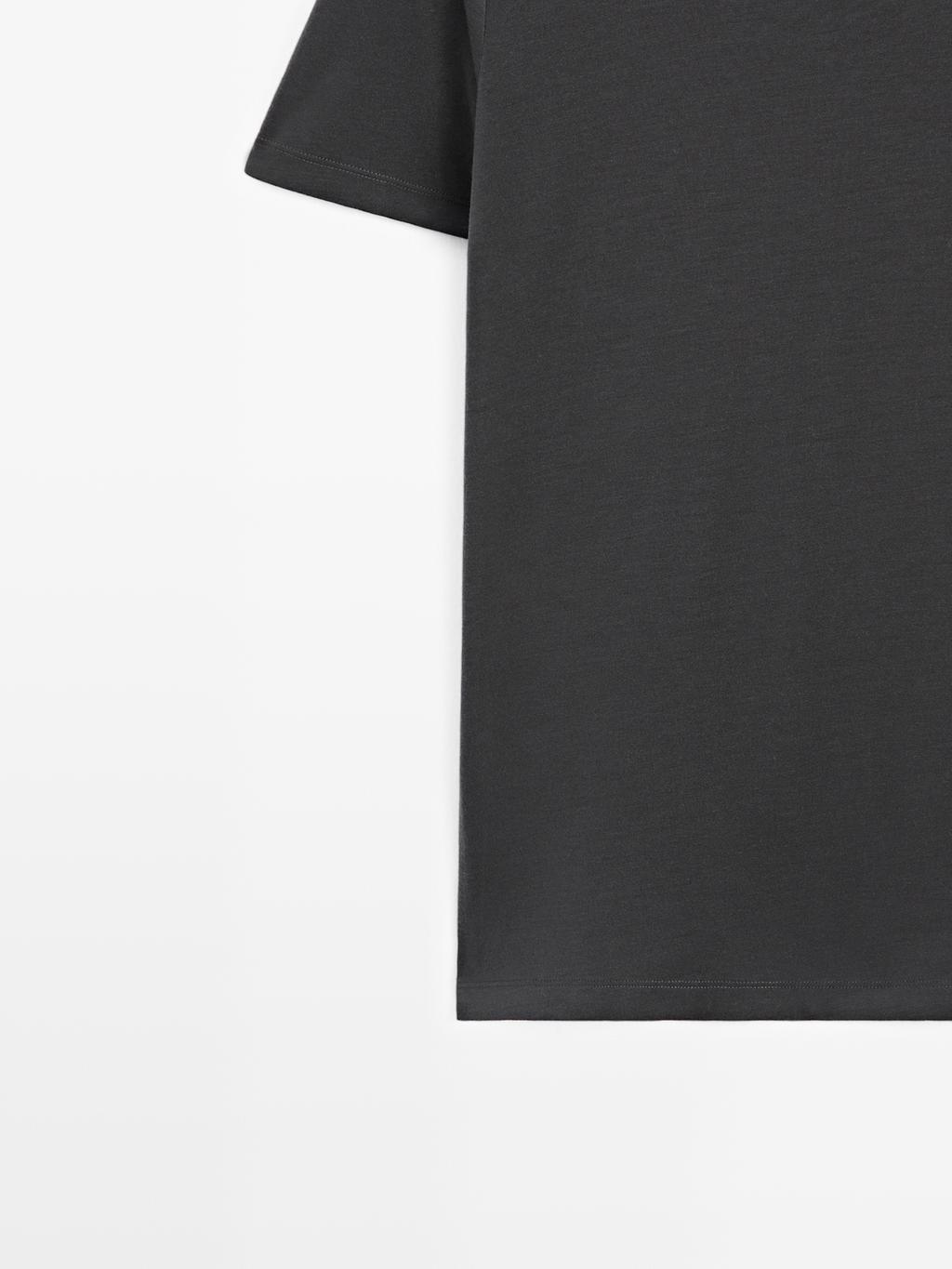 Short sleeve wool blend T-shirt