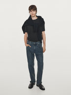 Short sleeve wool blend T-shirt