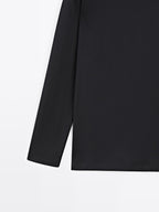 Long sleeve medium weight cotton T-shirt