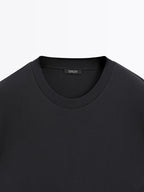 Long sleeve medium weight cotton T-shirt