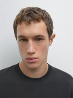 Long sleeve medium weight cotton T-shirt