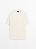 Short sleeve T-shirt with contrast seam detail