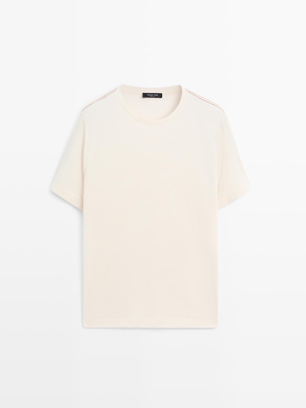Short sleeve T-shirt with contrast seam detail