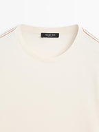 Short sleeve T-shirt with contrast seam detail