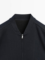 Zip-up bomber jacket