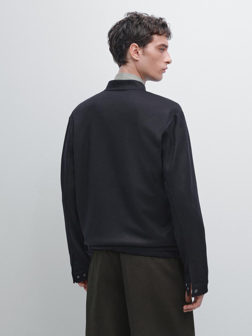 Zip-up bomber jacket