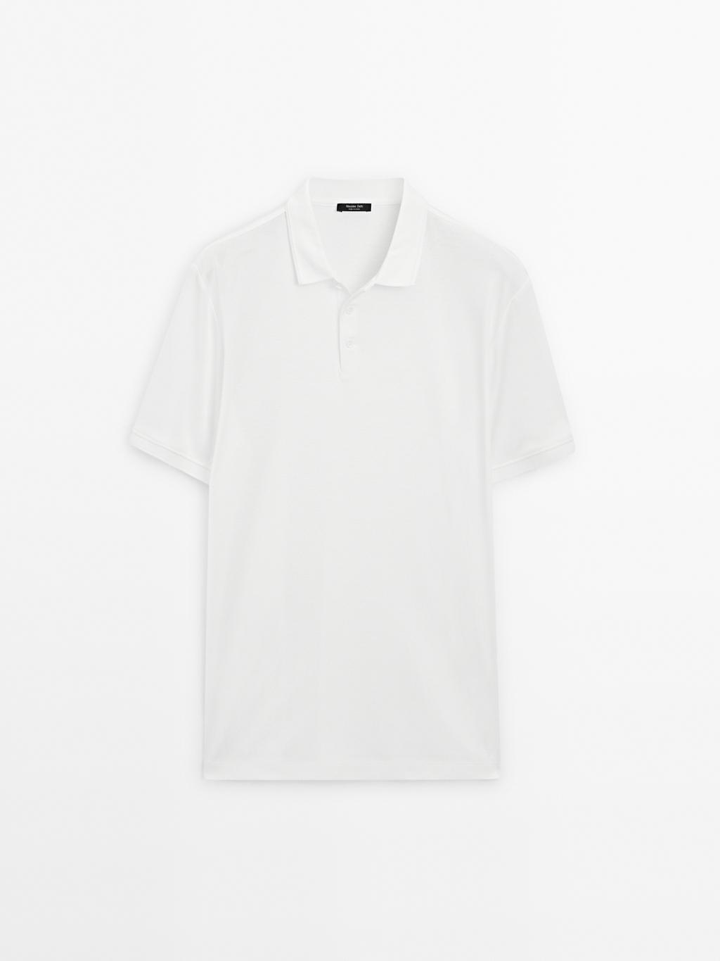 Short sleeve polo shirt with collar detail
